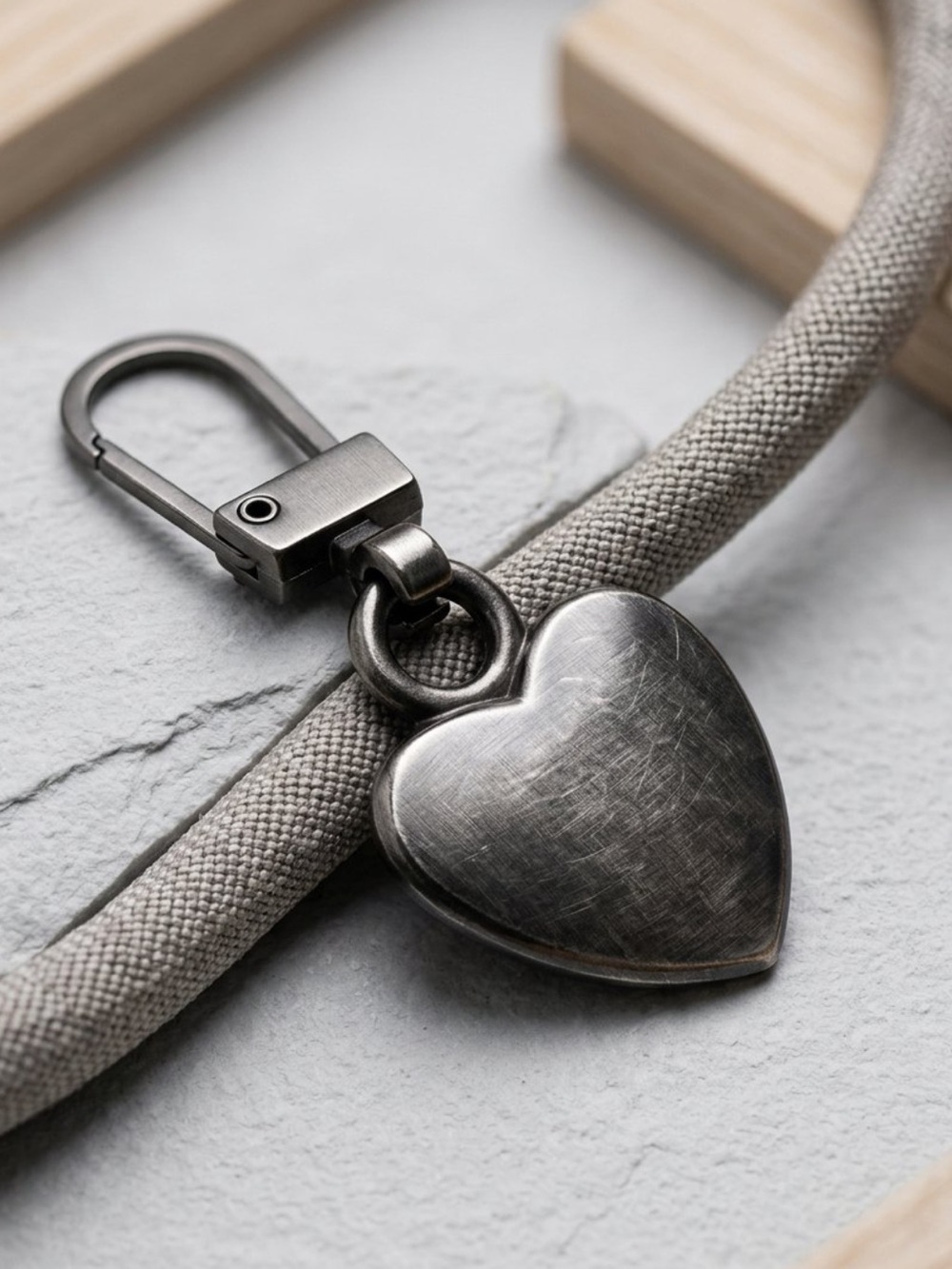 Detachable Heart Shaped Metal Zipper Pull Replacements 5 Pack